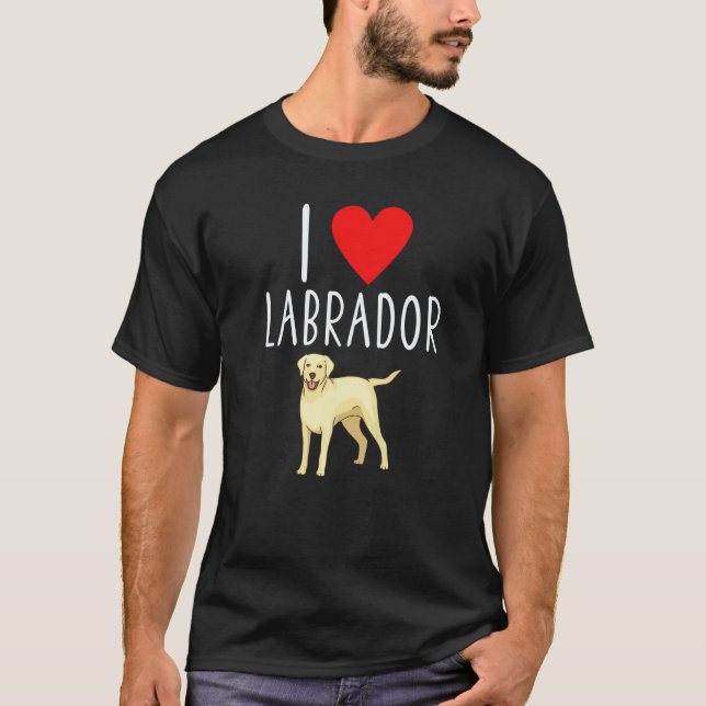 Jag älskar Labrador Lab Retriever Labrador T Shirt (Framsida)