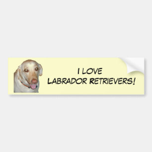 Jag älskar Labrador Retrievers! Bildekal