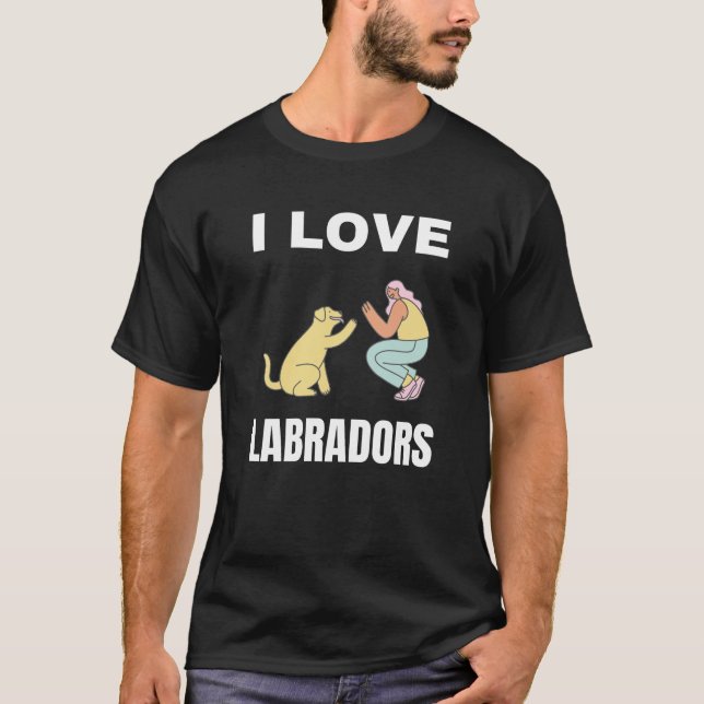 Jag älskar labradorer t shirt (Framsida)