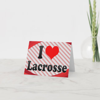 Jag älskar Lacrosse Kort