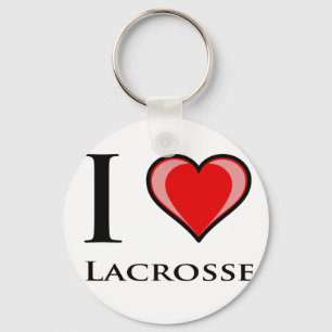 Jag älskar Lacrosse Nyckelring