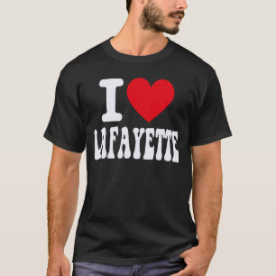Jag älskar Lafayette Kalifornien Hjärt Souvenir CA T Shirt