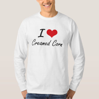 Jag älskar lagad mat med grädde maj t-shirt
