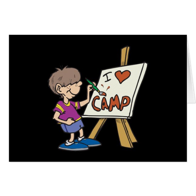 Jag älskar lägret hälsningskort (Framsidan Horizontal)