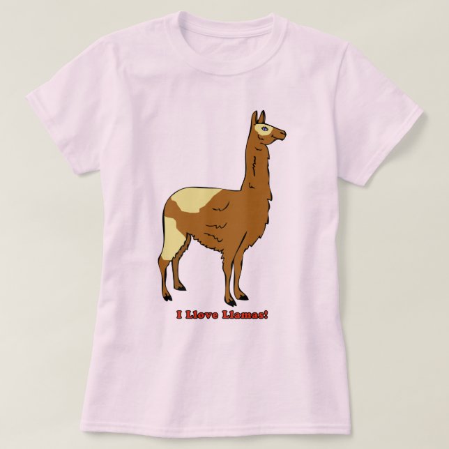 Jag älskar lamor! t-shirt (Design framsida)