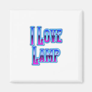 Jag älskar lampa magnet