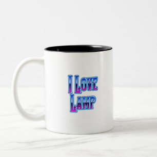 Jag älskar lampa Två-Tonad mugg