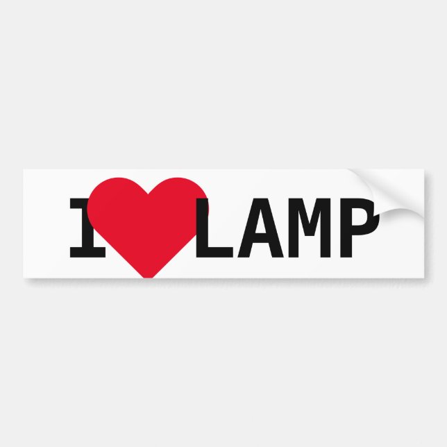 Jag älskar lampan bildekal (Framsidan)
