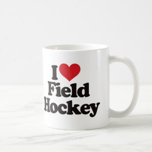 Jag älskar landhockey kaffemugg