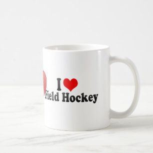 Jag älskar landhockey kaffemugg