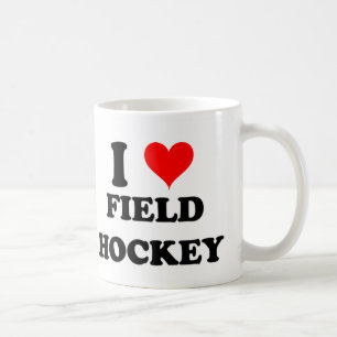 Jag älskar landhockey kaffemugg