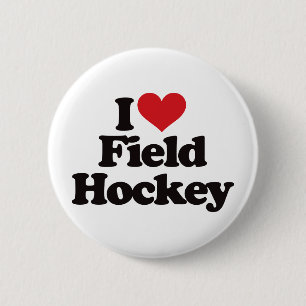 Jag älskar landhockey knapp