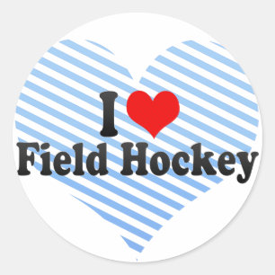 Jag älskar landhockey runt klistermärke