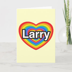 Jag älskar Larry. Jag älskar dig Larry. Hjärta Kort