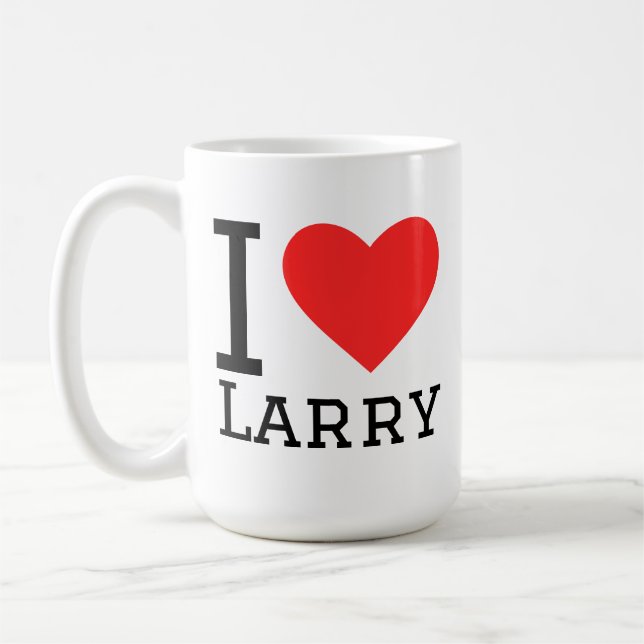 Jag älskar larry kaffemugg (Vänster)