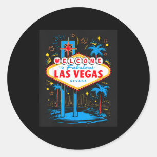 Jag älskar Las Vegas Nevada City Vegas Souvenir La Runt Klistermärke