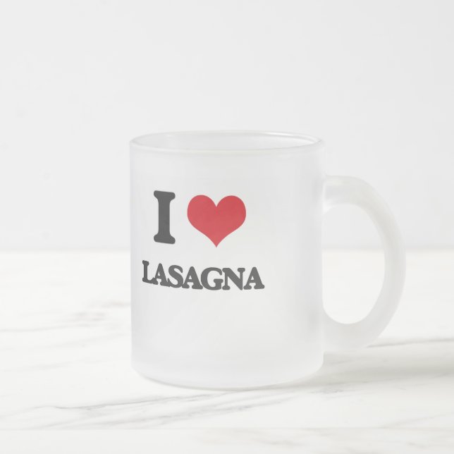 Jag älskar Lasagna Frostad Glasmugg (Höger)