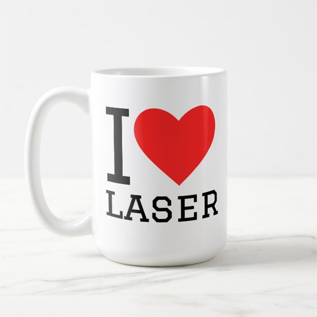 Jag älskar laser kaffemugg (Vänster)