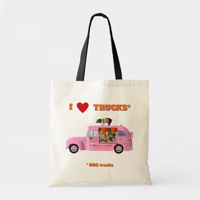 Jag älskar lastbilar (grillbilar) Totebag Tygkasse (Framsidan)