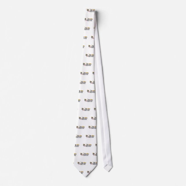 Jag älskar lastbilT-tröja och gåvor Slips (Framsida)