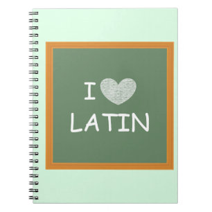 Jag älskar latin anteckningsbok med spiral