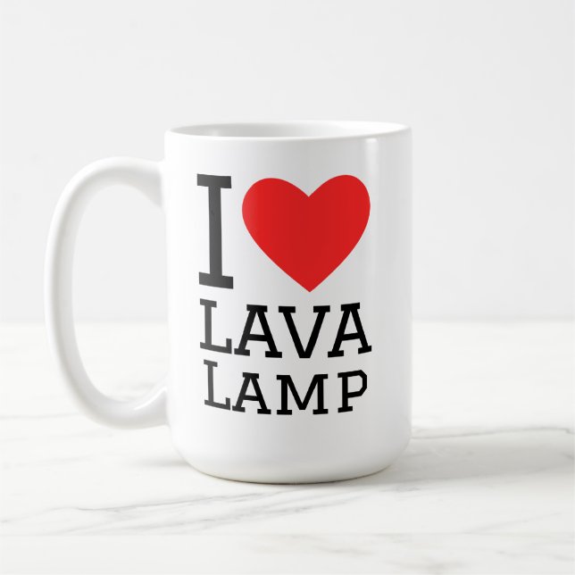 Jag älskar lavalampa kaffemugg (Vänster)