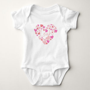 Jag älskar Leah hjärtan i rosa T Shirt
