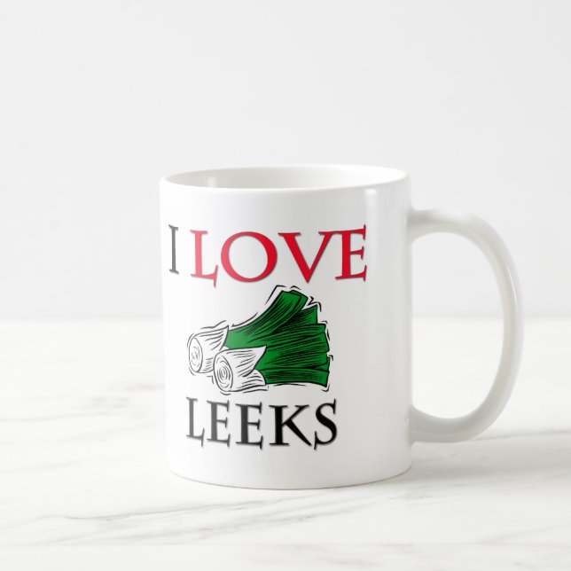 Jag älskar Leeks Kaffemugg (Höger)