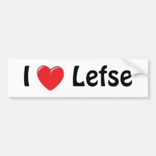 Jag älskar Lefse Bildekal