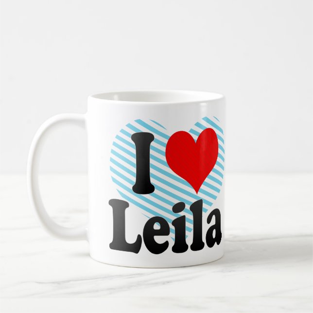 Jag älskar Leila Kaffemugg (Vänster)