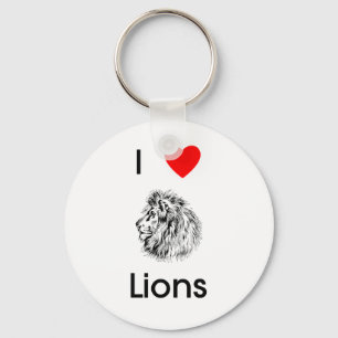 Jag älskar lejon Keychain Nyckelring