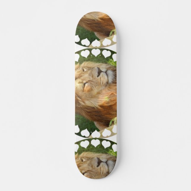 Jag älskar lejonskateboarden skateboard bräda 21,5 cm (Framsida)