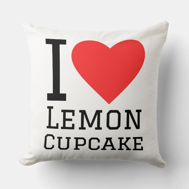 Jag älskar lemon cupcake  kudde (Framsida)