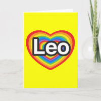 Jag älskar Leo. Jag älskar dig Leo. Hjärta