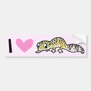 Jag älskar leopardgeckos bildekal