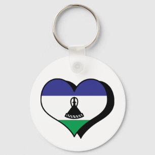 Jag älskar Lesotho Nyckelring
