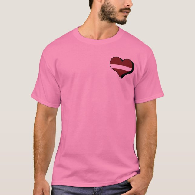 Jag älskar Lettland T-Shirt (Framsida)