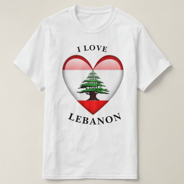 Jag älskar Libanon   T Shirt (Design framsida)