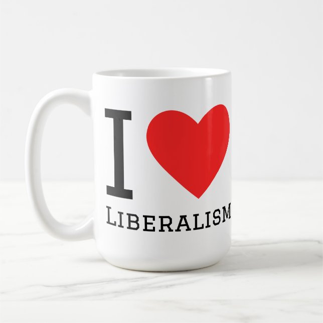 Jag älskar liberalism kaffemugg (Vänster)