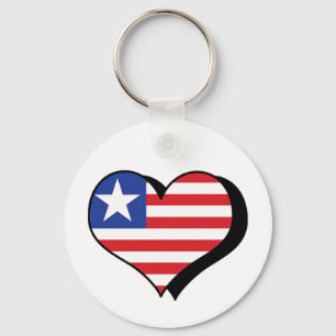 Jag älskar Liberia Nyckelring