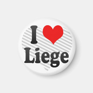 Jag älskar Liege, Belgien Magnet