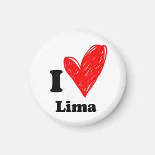 Jag älskar Lima Magnet