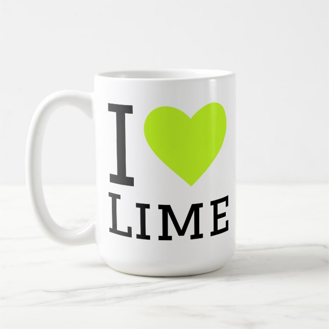 Jag älskar lime kaffemugg (Vänster)