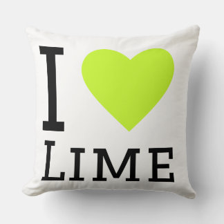 Jag älskar lime kudde