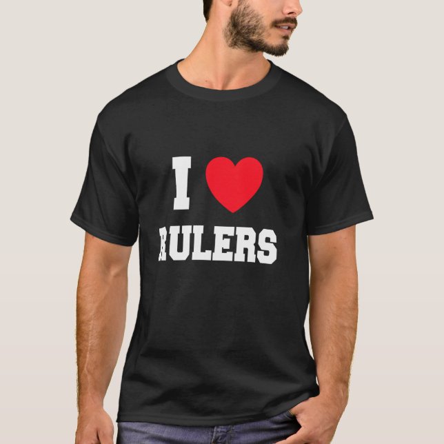 Jag älskar linjaler t shirt (Framsida)