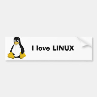 Jag älskar LINUX Bildekal