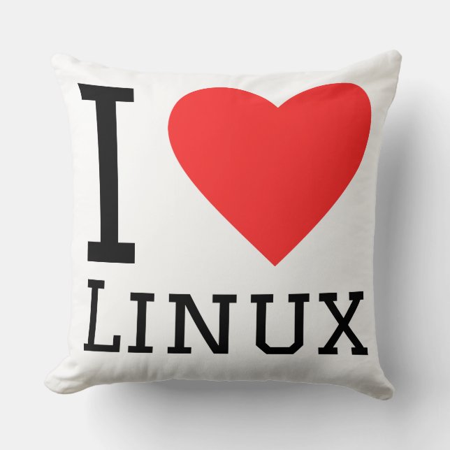 Jag älskar linux kudde (Framsida)