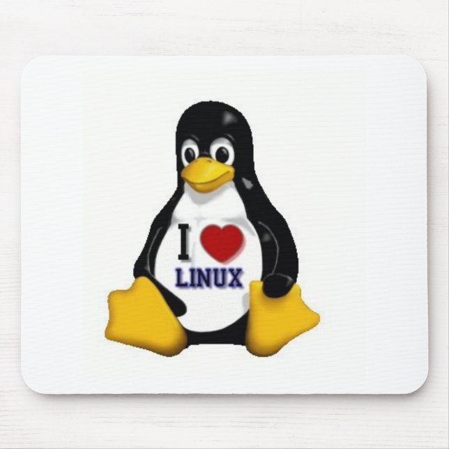 Jag älskar Linux Musmatta (Framsidan)