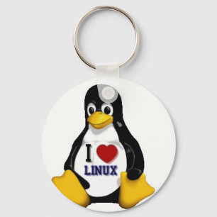 Jag älskar Linux Nyckelring