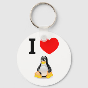 Jag älskar Linux Nyckelring
